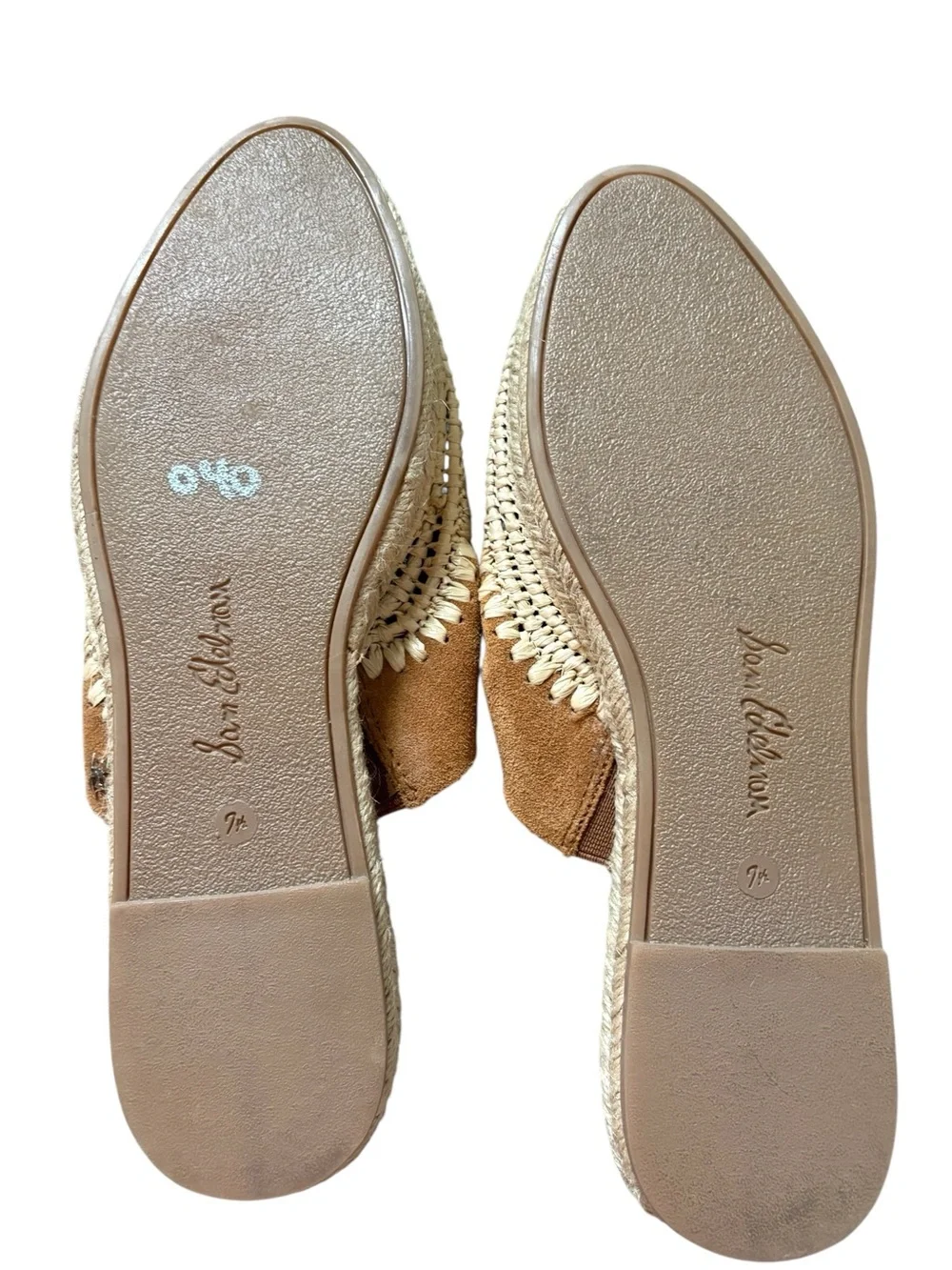 Sam Edelman Austin Suede Espadrille Mules Tan Brown Slip On Size 7.5